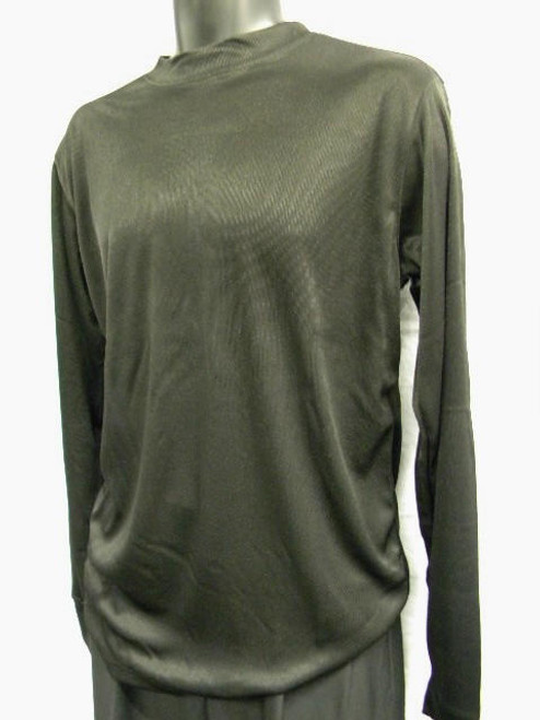  Daniel Ellissa Mens Black Shiny Mock Neck Shirt TS 08 Size XL 