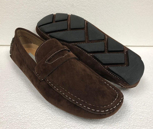  Driving Shoes Men Brown Suede Penny Loafer AC 6516 Final Sale 