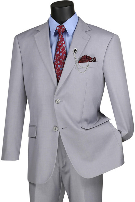  Men's Lt. Gray 2 Piece Suit Regular Fit 2C900 Size 52L Final Sale 