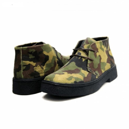  British Walkers Playboy Chukka Boot Green Camo Suede Classic 