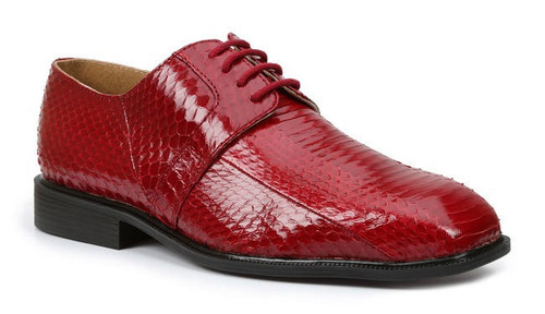  Giorgio Brutini Mens Red Snakeskin Dress Shoes 155220 Size 8, 