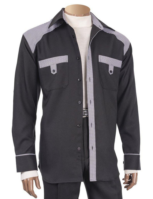  Inserch Mens Black Houndstooth Walking Set 143 Size M/32 Final Sale 