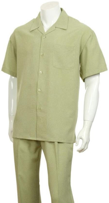  Milano Walking Suit Green Short Sleeve M2954 Size L,2XL Final Sale 