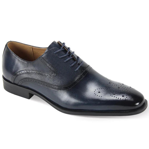  Giorgio Venturi Mens Designer Medallion Toe Oxford Shoes Blue 6996 
