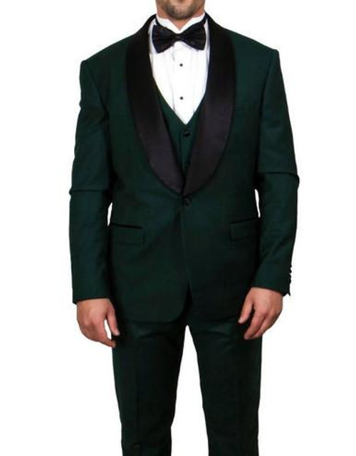 Stacy Adams Men's Formal Suit Green Black Modern Fit SMT282H Size 44 Reg Final Sale   Stacy Adams Men's Formal Suit Green Black Modern Fit SMT282H Size 44 Reg Final Sale