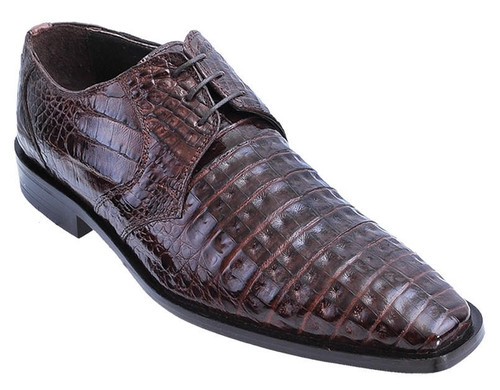  Los Altos Mens Brown Crocodile Shoes Plain Toe ZV088207 