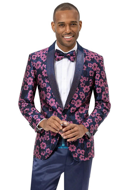 Pink Slim Fit Men Suit Navy Blue Lapel Slim Fit Groom Wedding Suit  Boyfriend Prom Party Tuxedo 3 Pieces (Jacket+Vest+Pant) Terno - AliExpress