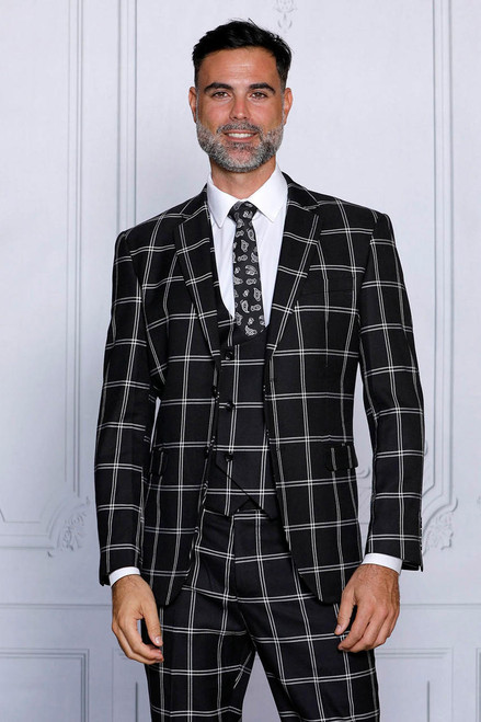 Zoot Suit for Men Light Brown Fine Stripe 6 Button 3 Piece Milano 2917V