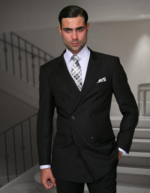  Statement Mens Double Breasted Hunter Green Modern Fit Suit TZD-100 