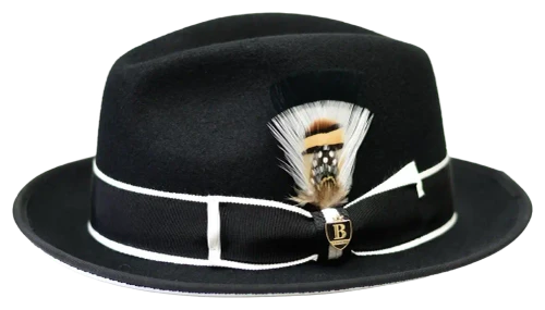 Bruno Capelo White Bottom Hat Black Urban Style SA-970 