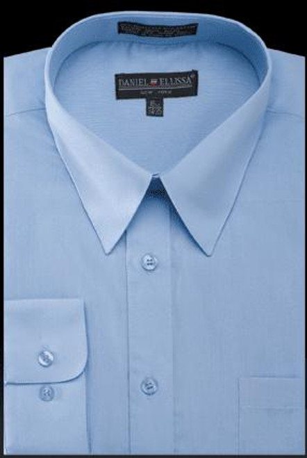  Dress Shirt Light Blue Mens Regular Fit Daniel Ellissa DS3001 