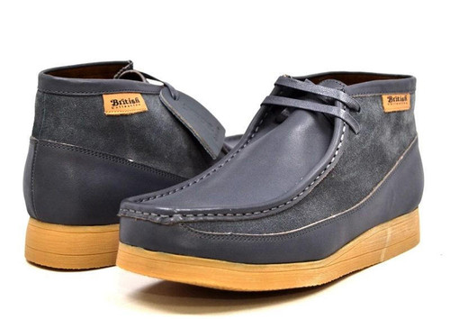  British Walkers Gray Leather Suede Men Newcastle 