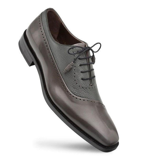  Mezlan Mens Shoes Gray Leather Oxford Postdam 