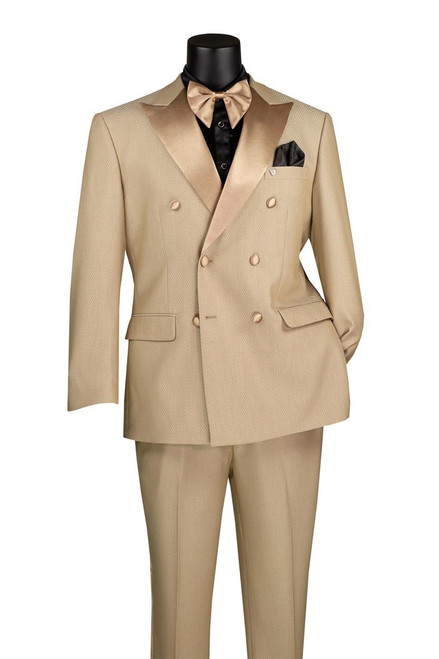 Mens Beige Double Breasted Tuxedo Suit Regular Fit TMDB   Mens Beige Double Breasted Tuxedo Suit Regular Fit TMDB