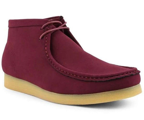  British Style Chukka Boot Burgundy Men's Moccasin Toe Jason2 