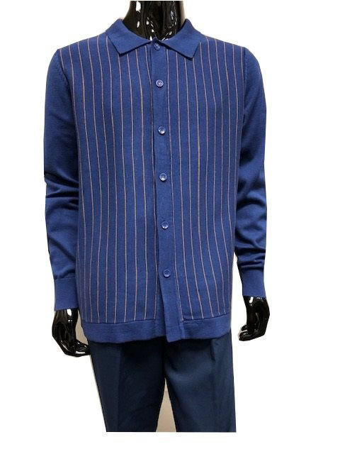 ピ* \"OPPOSITE STRIPE PULLOVER SHIRT Prado Stripe Sweater
