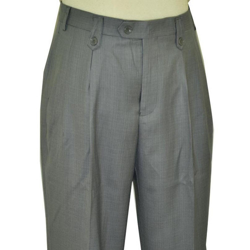  Pronti Slacks Mens Gray Wide Leg Dress Pants Comfort Fit 6046 