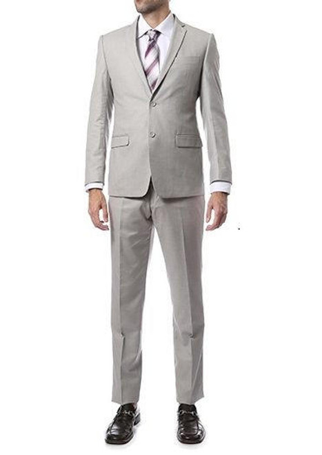  Skinny Fitted Suits Medium Gray 2 Button Lucci US-2PP 