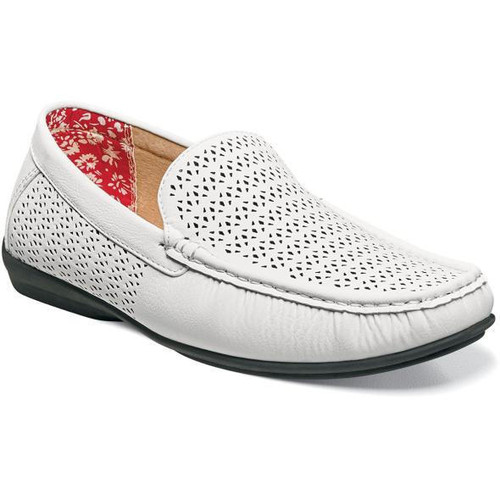  Stacy Adams Casual Slip On Shoes White Cicero 25172-100 IS size 8.5 