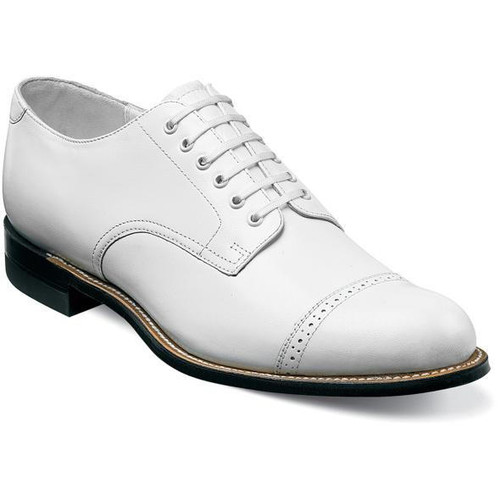  Stacy Adams Madison Mens White  Leather Dress Shoes 00012-07 