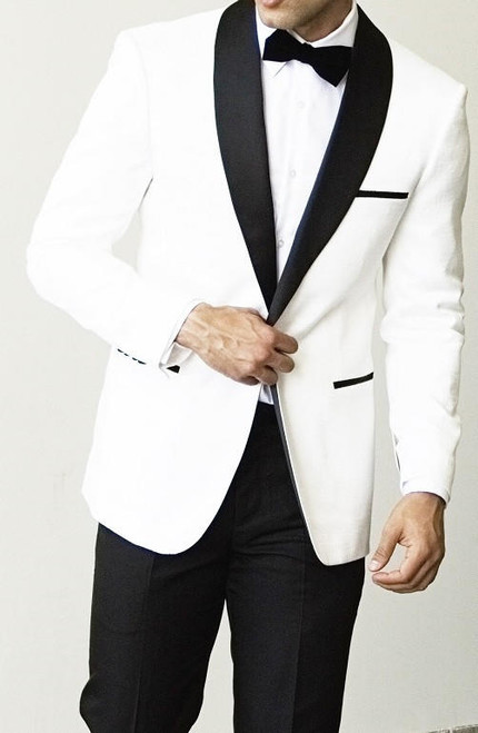  Ferrecci Tuxedo Blazer Modern Fit White Snake Pattern Ash 