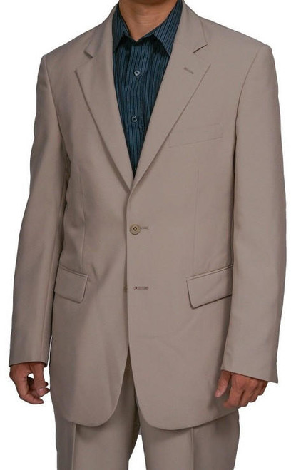  Vinci Men's Beige Color 2 Button Basic Suit 2PP 