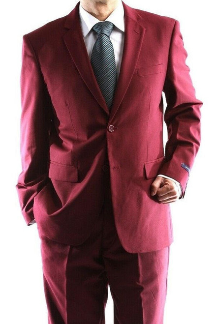 Lucci Men's Red Suit Regular Fit 2 Piece Suit Stage Costume 2PP