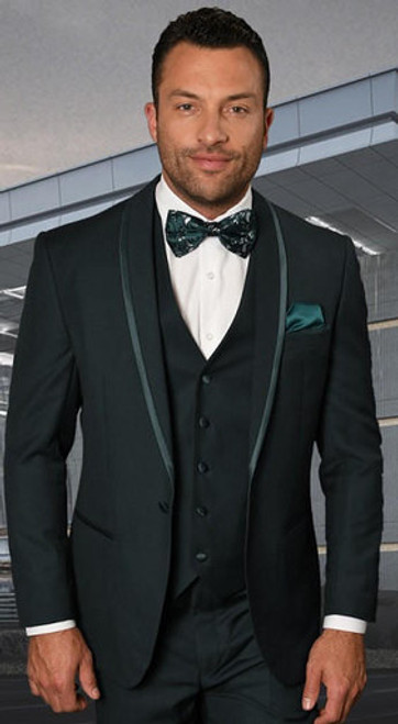 Statement Mens 3 Piece Hunter Green Modern Fit Tuxedo Caesar Size 44 Reg Final Sale Statement Mens 3 Piece Hunter Green Modern Fit Tuxedo Caesar Size 44 Reg Final Sale
