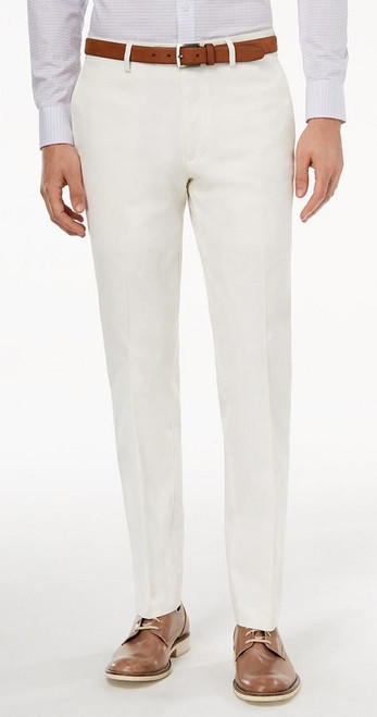  Vinci Mens All White Slim Fit Pants OS-900 