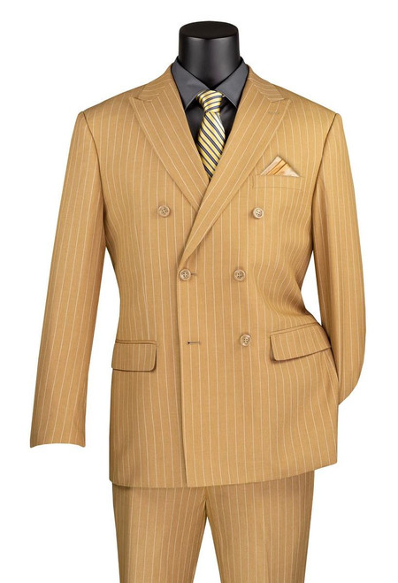 Men's Black and White Double Breasted Suit for Sale