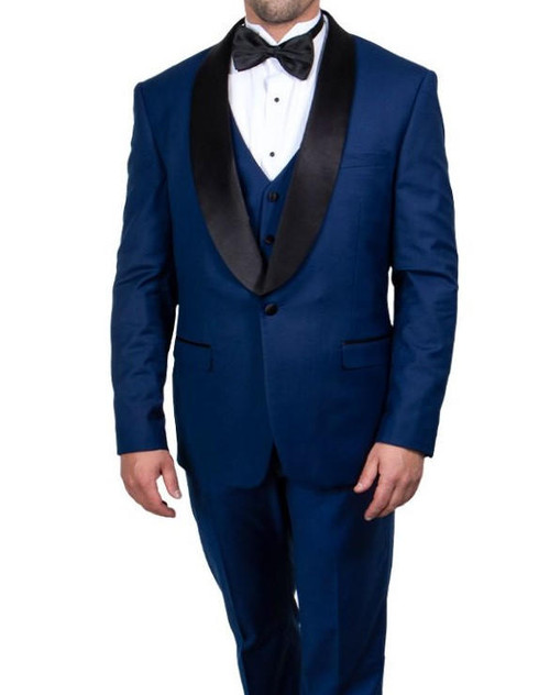 Vinci Stacy Adams Men's Blue Tuxedo Modern Fit SMT282 Size 44R Final Sale 