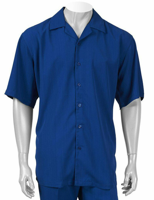  Inserch Men's Royal Blue Short Sleeve Walking Suit 9356 Size M/32 