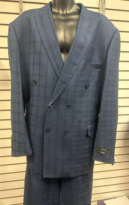  Statement DB Mens Sapphire Suit 2pc SD-200 Size 54L Final Sale 