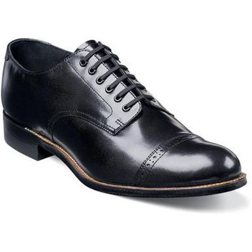  Stacy Adams Madison Shoes Original Mens Black Leather Oxford  00012-01 Size 9 Final Sale 