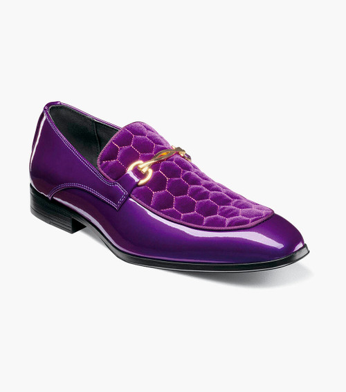 Stacy Adams Mens Purple Velvet Prom Shoes Smoking Loafer OS25732-542