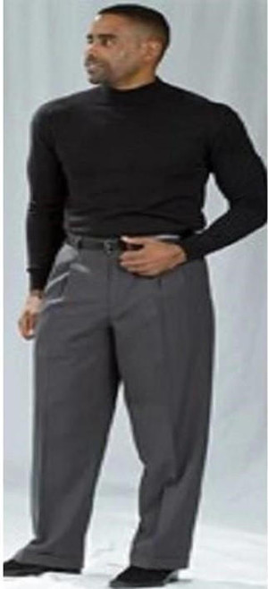 Pacelli Black Pleated Baggy Fit Dress Pants 810000