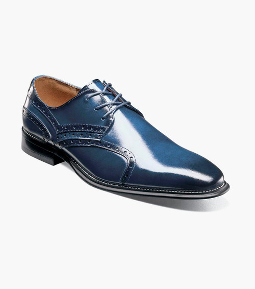  Stacy Adam Bernished Toe Dress Shoe Cobalt Blue OS25791-435 
