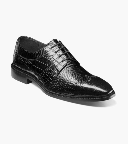  Stacy Adams Mens Gator Wingtip Oxfords Black OS25737-001 