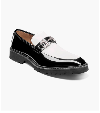 Stacy Adams Mens Casual Club Loafer Black White OS25804-111
