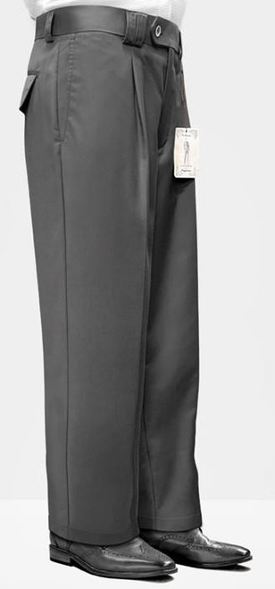  Statement Mens Charcoal Grey Wool Wide Leg Pants WP-100 