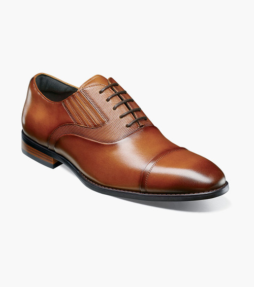 Stacy Adam Mens Cap Toe Oxford Cognac OS25766-221