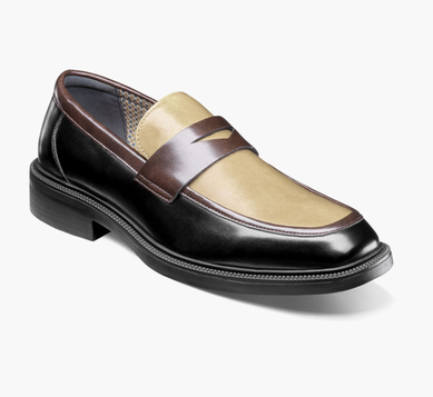 Stacy Adams Mens Slip On Penny Loafer Black Brown OS25790-963