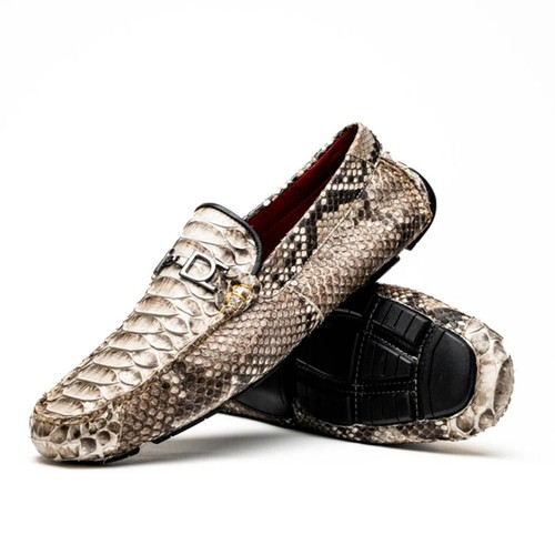  Marco Di Milano Men's Natural Color  Python Fashion Driving Shoes Pia 