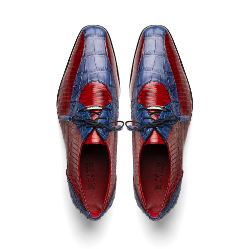 Marco di Milano Shoes Men's Alligator Python Navy Red Moncalieri