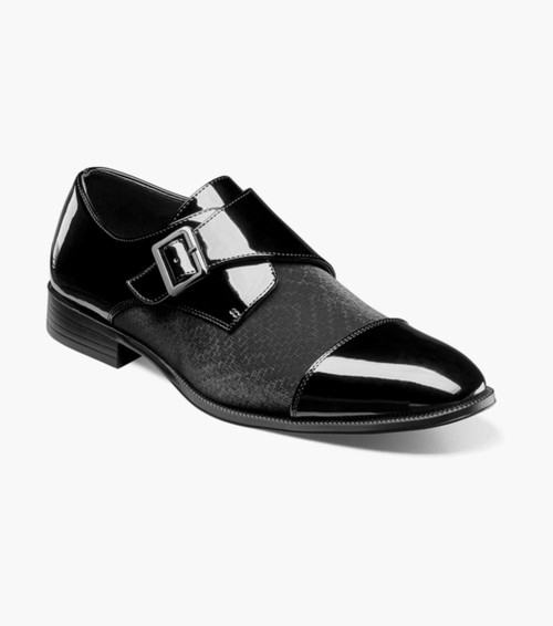  Stacy Adams Men's Black Monk Strap Slip On Shoe OS25973-001 