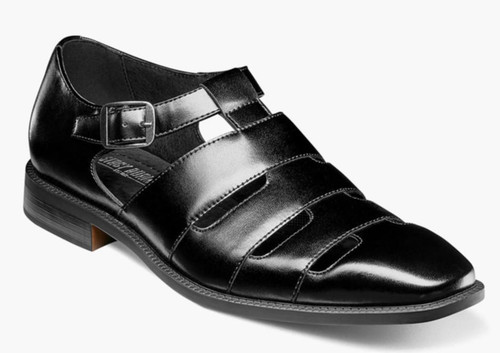  Stacy Adams Men's Closed Toe Dress Sandals Black OS25599-001 