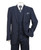  Milano 1920s Mens Navy Pinstripe 3 Piece Suit Regular Fit 5702V10 