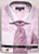  Avanti Uomo Mens Dress Shirt Tie Hankie Set Lilac Brush Pattern DN79M 