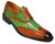  Liberty Mens Rust Green Two Tone Leather Dress Shoes 827 Size 9.5 