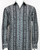  Bassiri Mens Black Gray L/S Designer Fancy Button Down Shirt 6103 